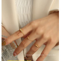 Shangjie Oem Anillos Ins Simple Office Link Chain Rings Joya Women Gold Gold Lucky Anillos de moda Rings